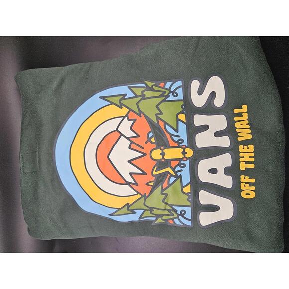 Vans Mountain Sk8 Zip Up Hoodie Sycamore Green YOUTH XL Fleece Snow Capped Mtns - Picture 15 of 15